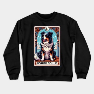 Border Collie Tarot Card Crewneck Sweatshirt